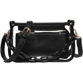JEN & CO. Jessica Clear Crossbody Bag with Chain (M2226CR)