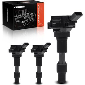 A-Premium Engine Ignition Coil Pack Compatible with Kia Sorento 2018-2020, Sedona 2018-2021, Telluride 2020-2021, Cadenza, Stinger, K900 & Hyundai Palisade & Genesis G80, G70, G90, 3.3L 3.8L, 3-PC Set