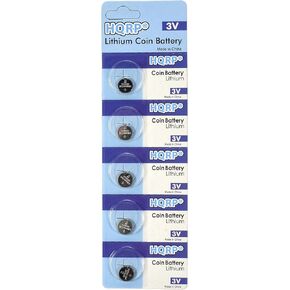 HQRP 5-Pack CR1025 3-Volt Lithium Cell Battery CR1O25 BR1025 DL1025 1025 5033LC KL1025