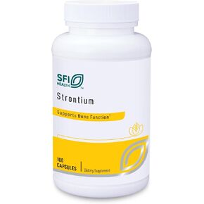 Klaire Labs Strontium - Hypoallergenic 300 Milligrams Bioavailable Strontium Citrate for Bone & Tissue Support (100 Capsules)