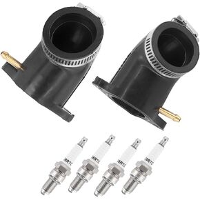 Kipa Intake Manifold Boot Kit For Kawasaki Brute Force 650 KVF650D KVF650E 2005-2013 KFX700 2004-2009 Prairie 650 KVF650 2002 2003 Prairie 700 KVF700 2004 2005 2006 16065-1370 16065-1371