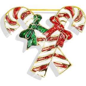 Christmas Pins for Women Christmas Brooches and Pins for Women Stocking Stuffers Jingle Bell Wreath Brooch Christmas Enamel Tree Pin X-mas Jewelry Gifts