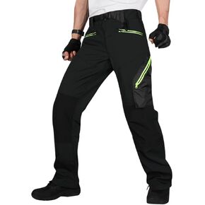 Mens Work Hiking Pants Stretchy Safety Pants Ripstop Cargo Pants Lightweight Outdoor Tactical Pants