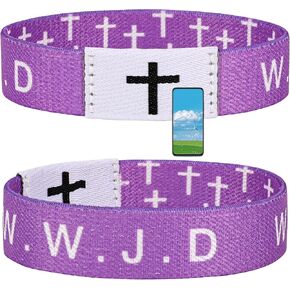 Daily Bible Verse WWJD Bracelet, Christian Jesus Bracelet for Women Men, Jesus Gift Wristband, WWJD Bracelet - What Would Jesus Do Bracelet