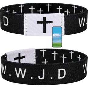 سوار WWJD آية الكتاب المقدس اليومية، سوار يسوع المسيحي للنساء والرجال، سوار معصم هدية يسوع، سوار WWJD - ماذا سيفعل يسوع سوار