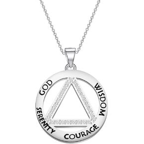 BNQL Serenity Prayer AA Recovery Necklace Serenity Courage Wisdom Sobriety Gift Necklace