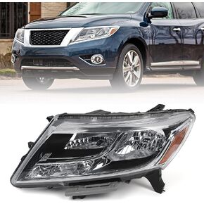 Huray Halogen Headlight Assembly Fit for Nissan Pathfinder 2013 2014 2015 2016 RH OE Factory LED DRL Projector Headlamp w/o Bulbs Replacement Right Passenger Side