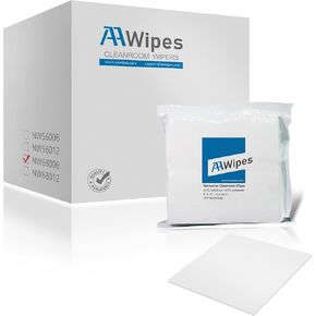 AAwipes Cleanroom Cellulose/Polyester Wipes Bulk, (6"x6", 1 Box 9,000 Wipes per 30 Bags, NW06806) Lint Free Nonwoven Polycellulose Wipes for Lab, Electronics, Pharmaceutics, Electronics