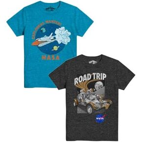 Mad Engine NASA Boy's 2-Pack Classic Logo Astronaut T-Shirts