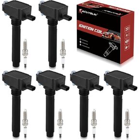 UF648 Ignition Coil Pack & Iridium Spark Plugs Compatible with Jeep Wrangler Dodge Challenger Charger Ram1500 Chrysler 200 300 Town & Country 3.2L 3.6L V6 2011-2020 Coil Pack Sets of 6