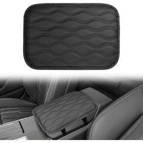 NTNEV Auto Center Console Pad, Universal PU Leather Auto Armrest Cushion Pads, Flexible Elastic Band Waterproof Car Armrest Seat Box Cover, Car Interior Accessories for Most Vehicle (Brown) in Kuwait