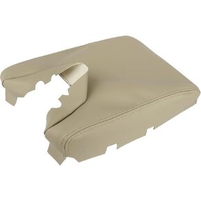 Car Center Console Lid Armrest Seat Box Cover Protector Replacement Microfiber Leather for Acura TL 2009-2014 Dark Beige Durable Material