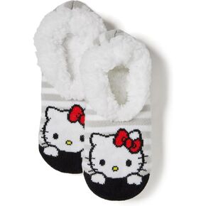 Hello Kitty Women's Teddy Fur Slipper Socks