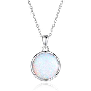 925 Sterling Silver Cremation Necklace for Ashes - Transparent Crystal Circle Urn Pendent Necklace Memorial Jewelry for Women