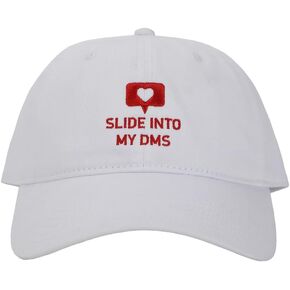 Bioworld Valentine's Day Slide Into My DMS White Dad Hat