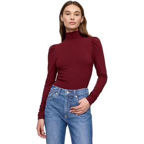 GAP Women's Long Sleeve Puffed Shoulder Turtleneck