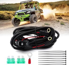 UTV ATV Fan Override Switch Kit with Relay Wiring Harness, Engine Cooling Fits for RZR Ranger Yamaha Can Am X3 Maverick Defender Commander
