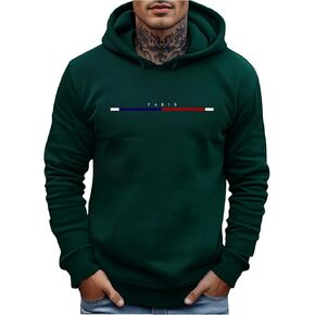 SOLY HUX Men's Hoodies Letter Graphic Drawstring Long Sleeve Sweatshirt Casual Streetwear Pullover Tops