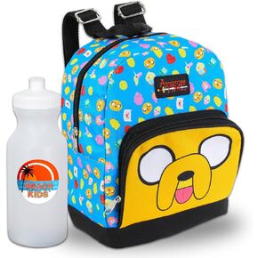 Adventure Time Mini Backpack Set - Bundle of 10" Canvas Backpack Purse with Front Pocket and Bottle | Adventure Time Backpack Purse Kit