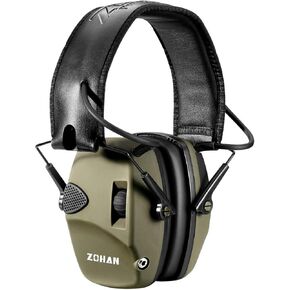 ZOHAN UPGRATED EM054 Electronic Shooting Ear Protection with 5 Replaceable Magic Stickers