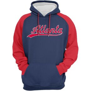 Men's Graphic City Letter Embroidery Pullover Sweatshirt Classic City Name Pullover Hoodies Baseball Team Fans Gifts