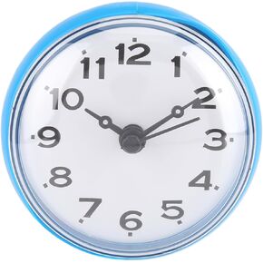 Suction Cup Wall Clock Waterproof Suction Wall Window Mirror Bath Shower Clock Wall Clock Bathroom Clock with Suction Cup Round Face Arabic Bathroom Clocks