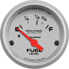 AUTO METER 4318 Ultra-Lite Electric Fuel Level Gauge, Regular