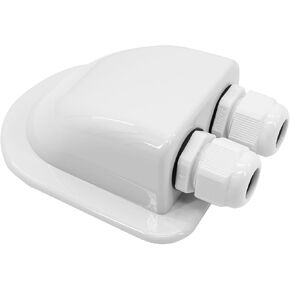 Waterproof Solar Cable Entry Gland Housing Cable Entry Plate Solar Single Cable Entry Gland Box ABS 3mm to 12mm for RV roof Waterproof,Boats,Yacht,Roof (1Pcs-Single Hole White)