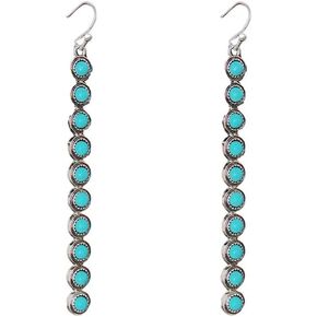 Bohemian Turquoise Dangle Earrings for Women, Western Vintage Earrings Long Turquoise Drop Earrings Fashion Jewelry Gifts
