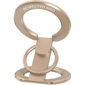 Magnetic-Phone-Ring-Holder with Dual Rings, Compatible with iPhone 16/15/14/13/12, Multifunctional Stand for Desk, Office, Gym, Kitchen & All Metal Surfaces, Finger Loop Grip