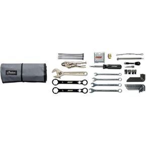 Indian Motorcycle Premium 30 Piece Tool Kit by CruzTOOLS, Combination Wrenches, Hex Keys, Torx Keys, Sockets, and More, for Everyday Motorcycle Maintenance, Roll-up Storage Bag - 2890075