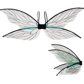 jarbins Large Fairy Wings for Girls Fairy Wings Dress Up Cosplay Wing Party Props Black Wings for Wedding Masquerade Accessory Festive Party Props