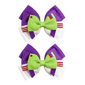 4.5 Inch Toy Hair Bow Clips - 2Pcs Cute Cartoon Creative Birthday Party Dress Up Accessories for Little Kids Girls (Yellow-Cow)