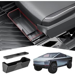 Front Under Seat Storage Box for Tesla Cybertruck Accessories, Underseat Hidden Organizer Tray for Umbrella, Tissue, Bottle (Cybertruck (2PCS))