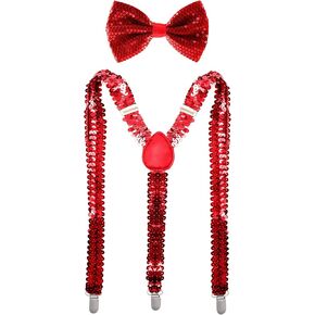 Man of Men - Bowtie & Suspender Set - Sequin