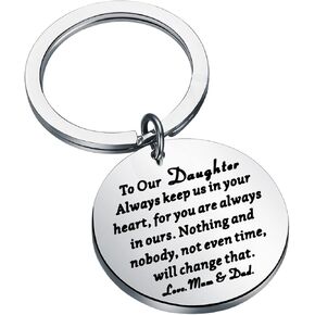 Lywjyb Birdgot Daughter Jewelry To Our Daughter Keychain Gift from Mom And Dad