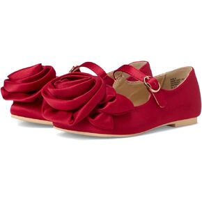 Janie and Jack Girl's Satin Rose Flat (Toddler/Little Big Kids) Ballet