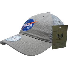 Rapid Dominance Standard NASA Relaxed Trucker Cap, Grey, One Size