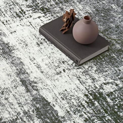 EVERGRACE Modern Abstract Entryway Rug 2x3, Washable Boho Area Rugs for Entrance, Ultra-Soft Front Indoor Door Mat, Small Non-Slip Low Pile Floor Mat Carpet for Kitchen Bathroom, Black in Kuwait