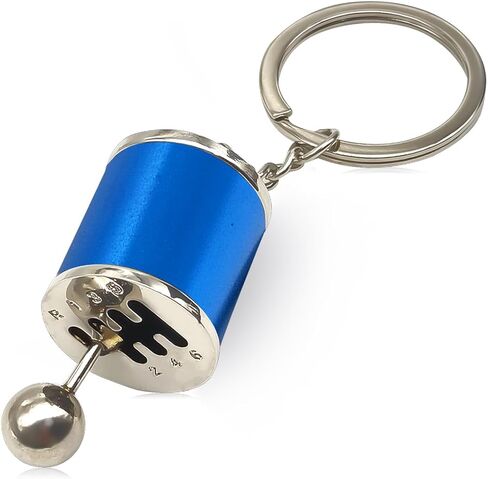 Metal Gear Box Keychain 6 Speed Manual Transmission Shift Lever Keyring, Creative Auto Part Model Gear Box, Mini Gear Shift Stick Knob Keyring, Key Fob Keychain Accessorie - White in Saudi Arabia