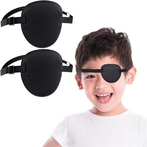 Eye Patch,2pcs Eye Patches，adjustable Size Eye Mask,reusable Eye Cover For Cosplay Pirate Costume，both Left And Right Eyes Can Be Used（black in Saudi Arabia