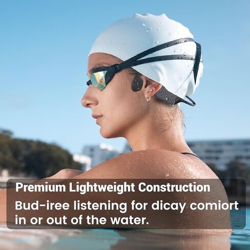 Swimming Headphones, IPX8 Waterproof Earbuds for Swimming 32GB Swimming MP3 Player Wireless Bluetooth 5.4 in-Ear Waterproof Headset 18H Playing time with Mic for Swimming, Cycling, Workout in Saudi Arabia