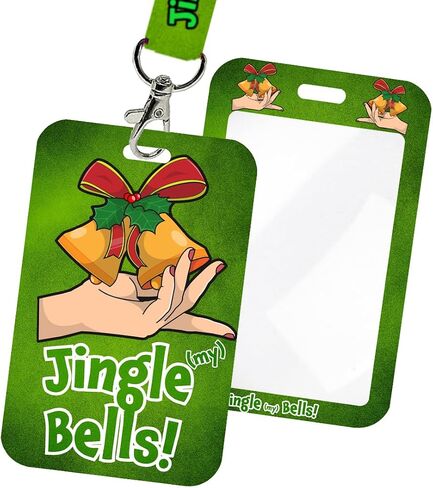 Bite Me! Inappropriate Christmas Lanyards and Badge ID Holders - 10 Pack in Saudi Arabia