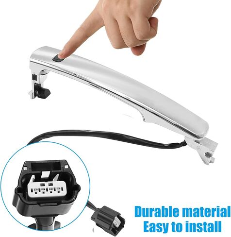 مقبض الباب الجانبي للسائق الأمامي الأيسر مع مفتاح ذكي، استبدال مقبض الباب الخارجي من الكروم لسيارة Nissan Rogue 2010-2013 يستبدل #80640-CZ31A، 80640-CZ31B، 80645-CA000 in Kuwait