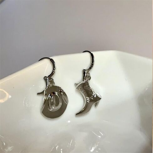 MALOYANVE البقرة النساء التمهيد قبعة أقراط فريدة من نوعها الذهب والفضة مطلي دالاس الغربية بيان هوب أقراط للنساء بوهو اللباس والمجوهرات (الفضة) in Kuwait