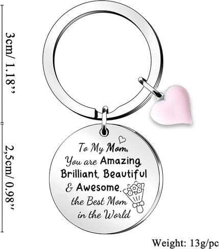 Mommy Keychain Rings Granny Mother's Day Keyrings Auntie Godmother Birthday Grandma Key Tag Christmas Keepsakes in Saudi Arabia