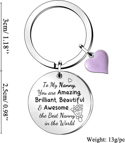 Mommy Keychain Rings Granny Mother's Day Keyrings Auntie Godmother Birthday Grandma Key Tag Christmas Keepsakes in Saudi Arabia