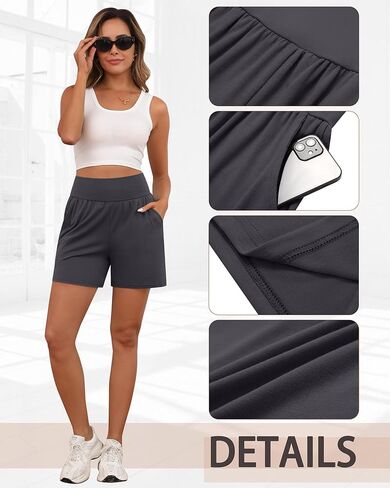 Neer 3 قطع من السراويل الرياضية النسائية القطنية عالية الخصر وواسعة الساق سراويل اليوغا المرنة للتمرين في صالة الألعاب الرياضية مع جيوب in Kuwait