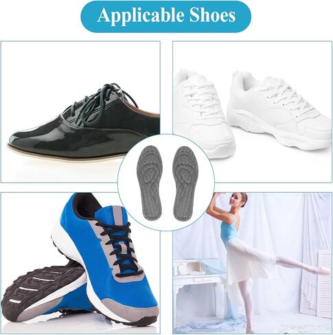 2 Pairs Shoe Insoles, Memory Foam Insoles, Plantar Fasciitis Insoles for Men & Women, Orthotic Shoe Inserts Arch Support Inserts, Breathable Shock Absorption Sport Shoe Insoles(Black,9-10) in Saudi Arabia