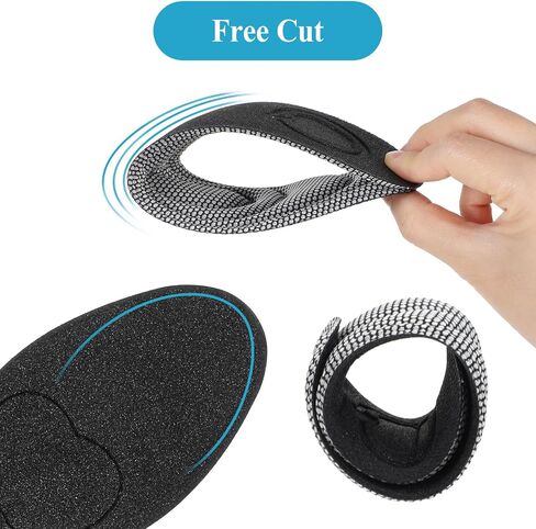2 Pairs Shoe Insoles, Memory Foam Insoles, Plantar Fasciitis Insoles for Men & Women, Orthotic Shoe Inserts Arch Support Inserts, Breathable Shock Absorption Sport Shoe Insoles(Black,9-10) in Saudi Arabia